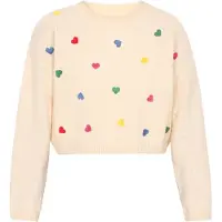 Mymo Pullover oversized 'Young Fashion' azul real / amarelo / vermelho / branco lã