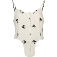 ONLY Camiseta Sem Mangas Caro Strap Linen Blend