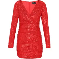 Faina Vestido de cocktail vermelho