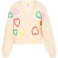 Mymo Casaco de malha amarelo / verde / roxo / vermelho / offwhite