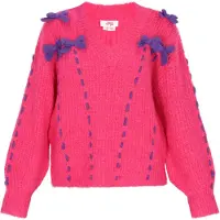 Mymo Pullover oversized azul / fúcsia