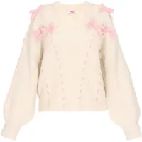 Mymo Pullover oversized rosa claro / offwhite