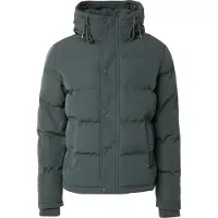 Superdry para homem. M5011743A Casaco Everest curto com capuz Puffer verde (XXL), Casual, Poliéster