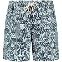 Shiwi Calções de banho 'Mike' verde escuro / branco