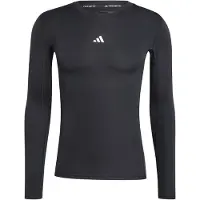 Adidas Camisa funcionais 'TECHFIT Compression Training Long Sleeve' preto / branco