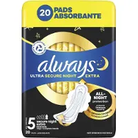 Always Assorbenti Igienici Notturni Ultra Secure Night S5 20 Pezzi — Assorbente igienico