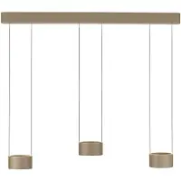 Pure Candeeiro suspenso LED Clipse, bronze, comprimento 110 cm, CCT, 6 lâmpadas