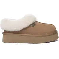 EVER AU Sapato Slip-on 'Topknot' castanho de castanha