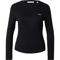 Pepe Jeans para mulher. PL5000025 T-shirt Betina preta (L), Preto, Casual, Algodão, Manga comprida