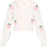 Mymo Casaco de malha oversized verde / cor-de-rosa / offwhite