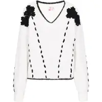 IZIA Pullover oversized preto / offwhite
