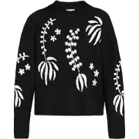IZIA Pullover oversized preto / branco