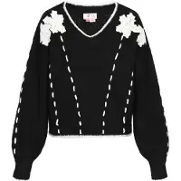 IZIA Pullover oversized preto / branco