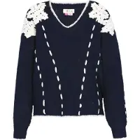 IZIA Pullover oversized navy / branco