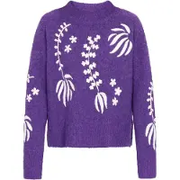 IZIA Pullover oversized roxo / branco