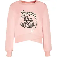 Happy girls Pullover mistura de cores / rosa