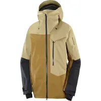Salomon - Casacos ski mulher - Moon Patrol Jacket W Gray Green/Brilliant Olive/Deep Black para Mulher - Tamanho L - Amarelo