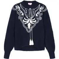 IZIA Pullover navy / branco