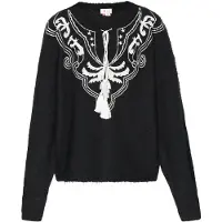 IZIA Pullover preto / branco