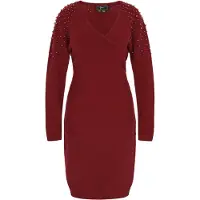 Faina Vestido de malha 'Fashion Look' borgonha