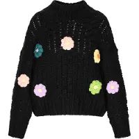 IZIA Pullover petróleo / verde claro / rosa escurecido / preto