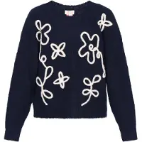 IZIA Pullover marinho / offwhite