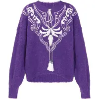IZIA Pullover púrpura / branco