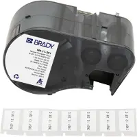 Brady M5-17-351 etiquetas de vinil preto sobre branco 25,4 mm x 12,7 mm