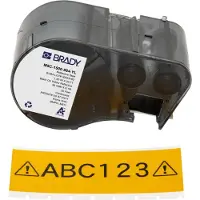 Brady M5C-1500-584-YL etiquetas de plástico preto sobre amarelo 38,1 mm x 6,1 m