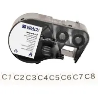 Brady M4C-475-412 etiquetas de polipropileno preto sobre branco 12,07 mm x 6,1 m