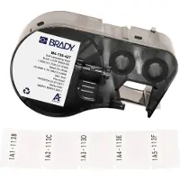 Brady M4-136-427 etiquetas de vinil laminadopreto sobre branco/transparente 19,05 mm x 25,4 mm x 9,53 mm