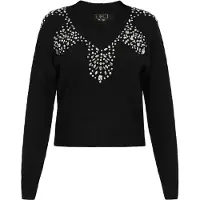 Faina Pullover 'Fashion Look' preto / prata