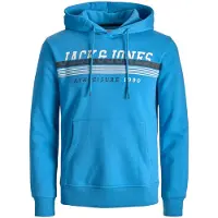 Jack & Jones Sweatshirt 'Iron' marinho / azure / branco