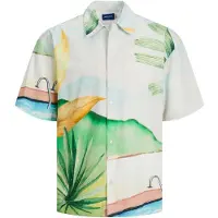 Jack & Jones Camisa 'JORLandscape' azul pastel / verde / laranja claro / branco