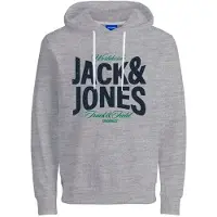 Jack & Jones Sweatshirt 'Mel' navy / acinzentado / verde / branco