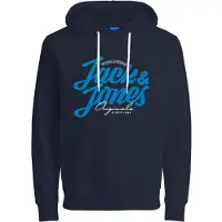 Jack & Jones Sweatshirt 'List' azul / navy / branco