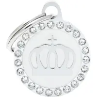 My Family Tag De Pet Glamourosa Com Coroa Circular