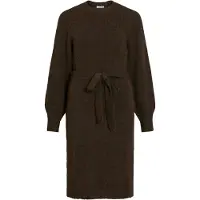 Vila Vestido de malha 'LAMPE' castanho escuro