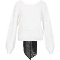 Faina Pullover preto / offwhite