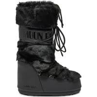 Moon Boot para mulher. 80D1408900 Botas de pelo falso Icon preto (35/38), Plano, Nenhum, Casual, Neve