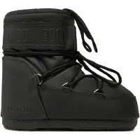 Moon Boot unisex. 80D1409380 Botas de borracha Icon Low pretas (39/41), Preto, Plano, Cordão, Casual