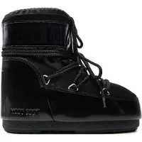 Moon Boot para mulher. 80D1409350 Botas Icon Low Glance pretas (33/35), Preto, Plano, Nenhum, Casual, Neve