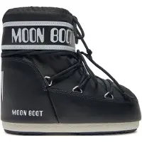Moon Boot para mulher. 80D1409340 Botas Icon Low Nylon pretas (42/44), Preto, Plano, Nenhum, Casual, Neve