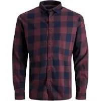 Jack & jones Camisa azul escuro / vermelho vinho