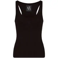 Armani Exchange para mulher. XW000829AF13729UC001 Top Ícone preto (M), Casual, Viscoso, Sem mangas / correias