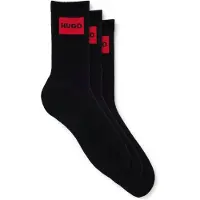 HUGO Meias vermelho rubi / preto