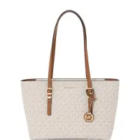 Michael Kors para mulher. 30T5GQNT2B Saco tote bege com monograma (OSFA), Casual, PVC