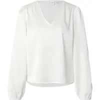 Vila Blusa De Manga Comprida Ellette Smock Satin Top