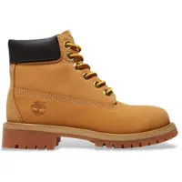 Timberland unisex para criança. TB1127097131 Botas de couro Premium 6 Inch Lace Up castanhas (34.5), Plano, Cordão, Casual, Outdoor, moda in