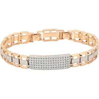 Faina Pulseira ouro rosa / prata / transparente